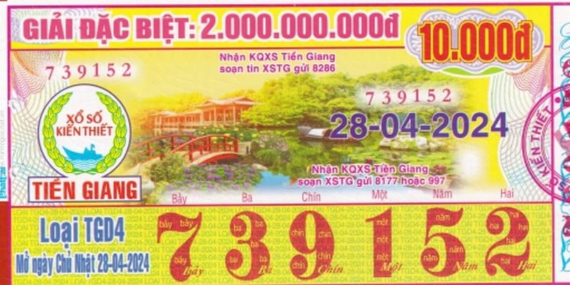 co cau giai thuong cua xo so tien giang