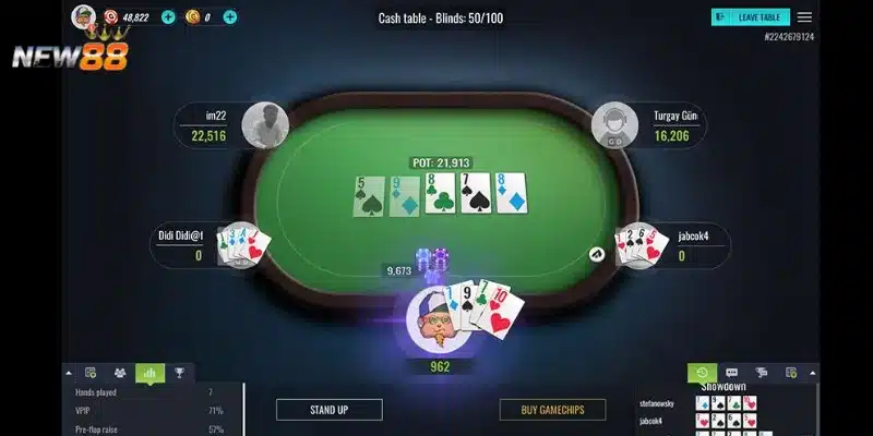 Cách phát bài và quy định dùng lá bài trong Omaha Poker